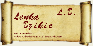 Lenka Džikić vizit kartica